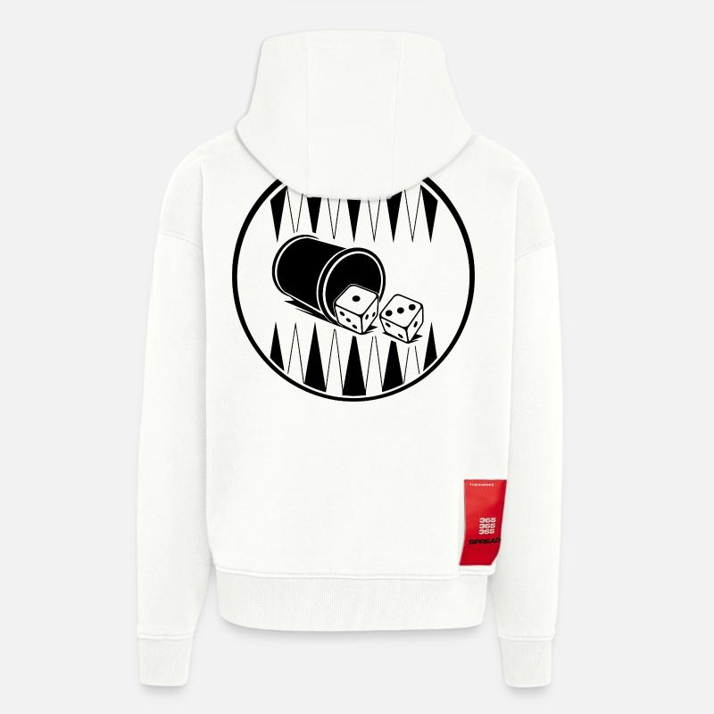 Backgammon | Board Game | Gift - Zip Hoodie - made by SPREAD - OFF WHITE