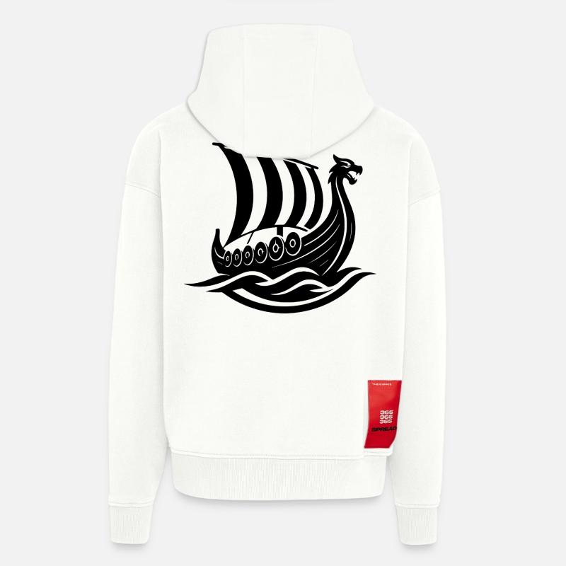 Wikingerboot - Zip Hoodie - made by SPREAD - OFF WHITE