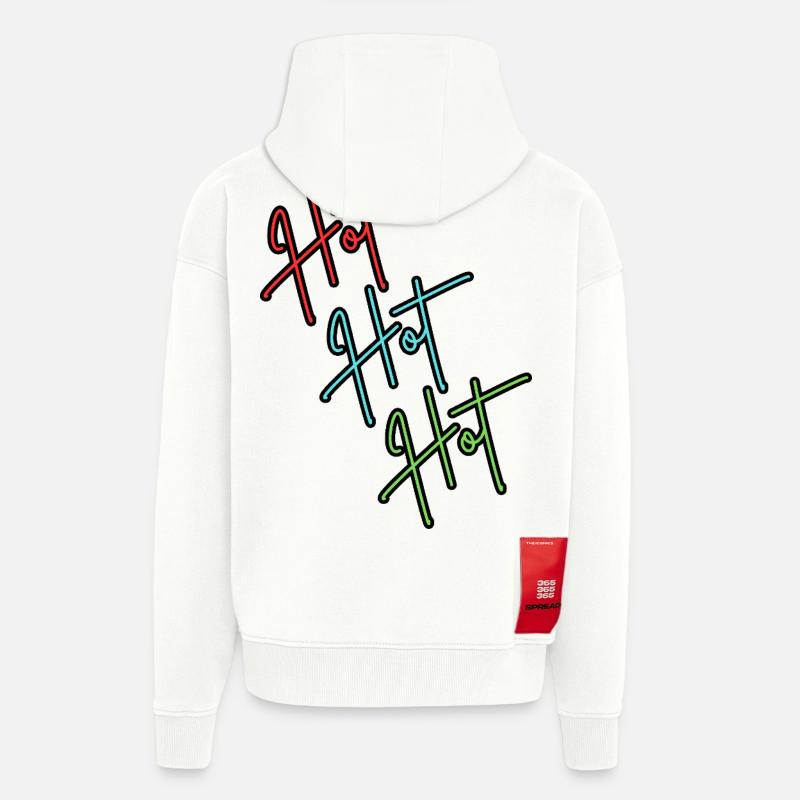 Chaud, chaud, chaud - Veste à capuche bio épaisse oversize fabriqué en UE - OFF WHITE