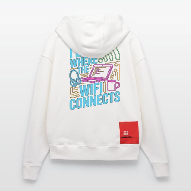Remote Developer I Live Where The Web Developer Zip Hoodie - made by SPREAD