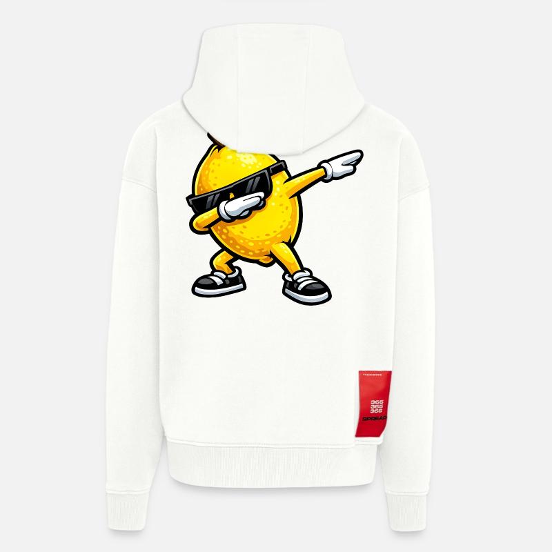 Dabbing Lemon - Zip Hoodie - made by SPREAD - OFF WHITE