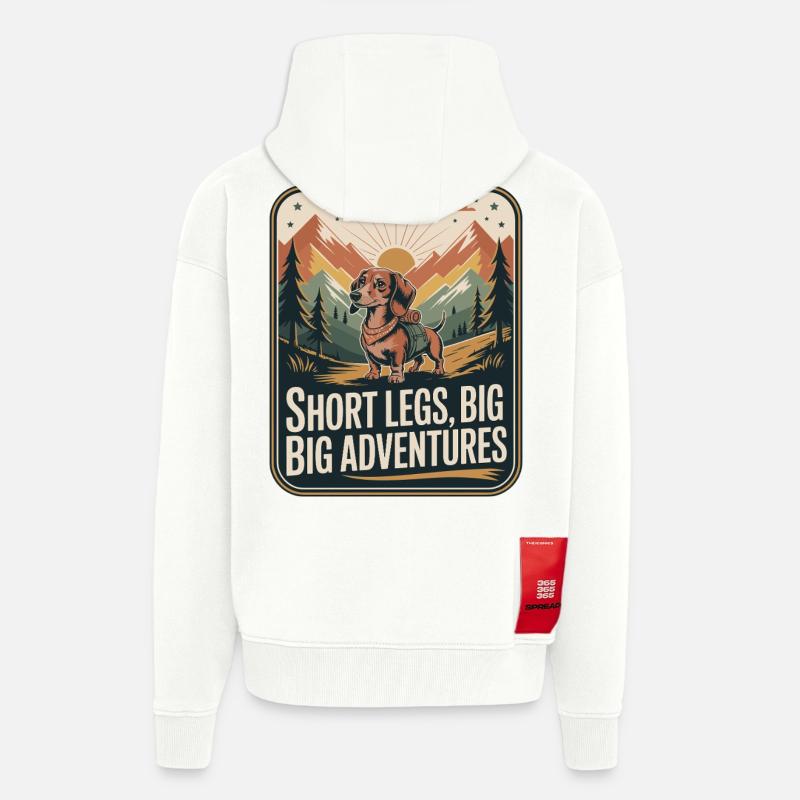 Wander Dackel - Zip Hoodie - made by SPREAD - OFF WHITE