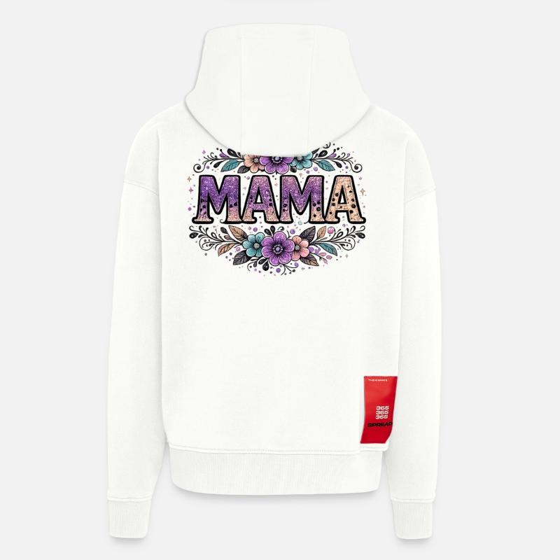 Mama-Geschenk: Retro-Mama-Visualisierung - Zip Hoodie - made by SPREAD - OFF WHITE