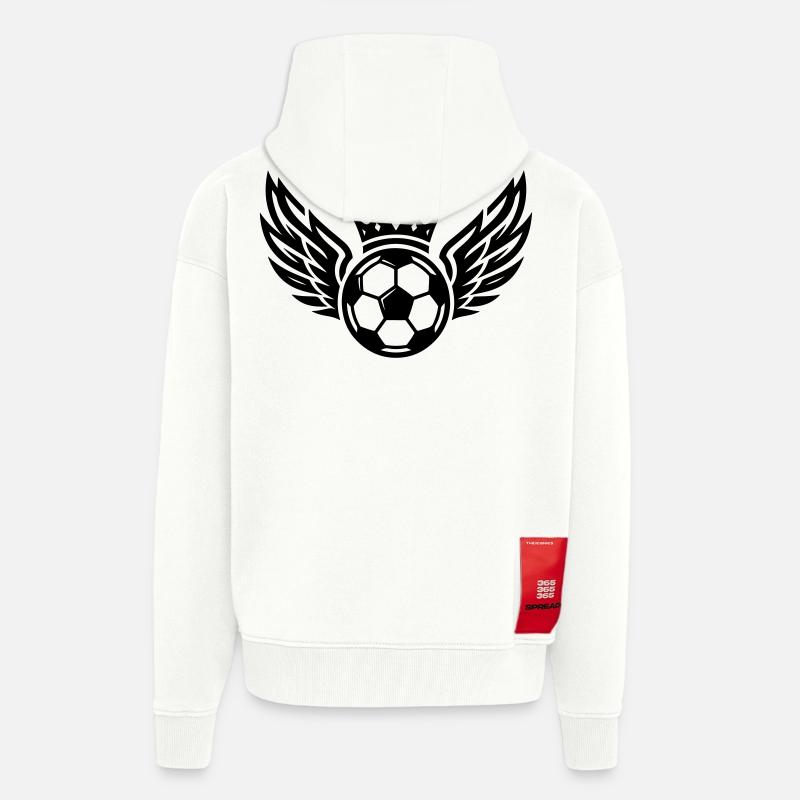 Fussball Wappen Krone Symbol - Zip Hoodie - made by SPREAD - OFF WHITE