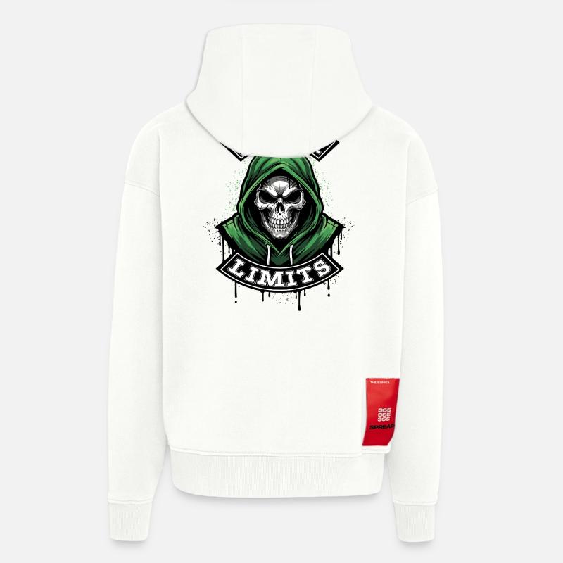 PUSH LIMITS - Veste à capuche bio épaisse oversize fabriqué en UE - OFF WHITE
