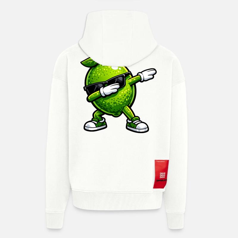 Dabbing Limette - Zip Hoodie - made by SPREAD - OFF WHITE