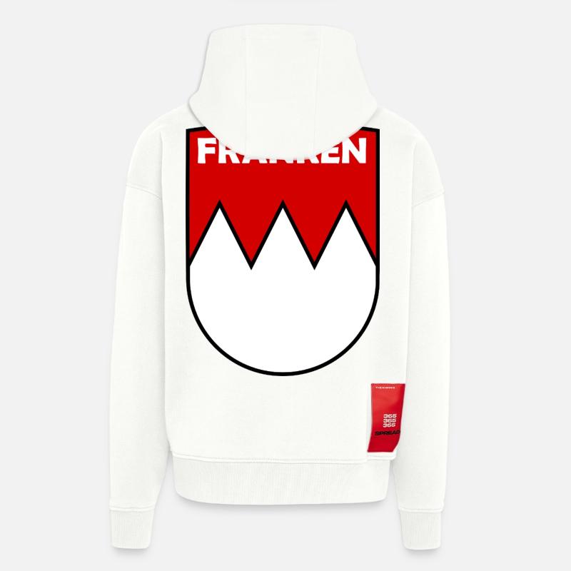 Franken Crest Logo - Zip Hoodie - made by SPREAD - OFF WHITE