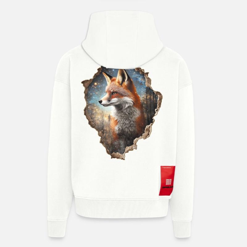 Fuchs - Zip Hoodie - made by SPREAD - OFF WHITE