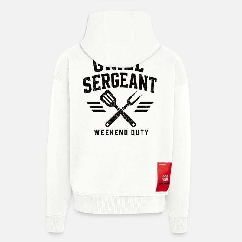 Grill Sergeant BBQ Shirt - Zip Hoodie - made by SPREAD - OFF WHITE