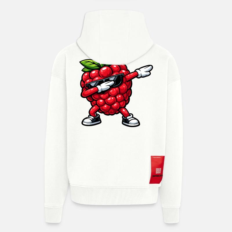 Dabbing Raspberry - Zip Hoodie - made by SPREAD - OFF WHITE