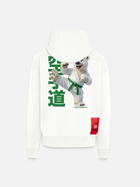 Karate Eisbär - Zip Hoodie - made by SPREAD - OFF WHITE