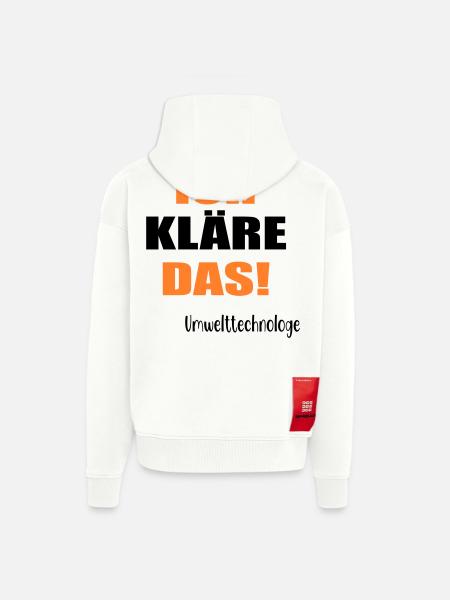 Umwelttechnologe Abwasser - Zip Hoodie - made by SPREAD - OFF WHITE