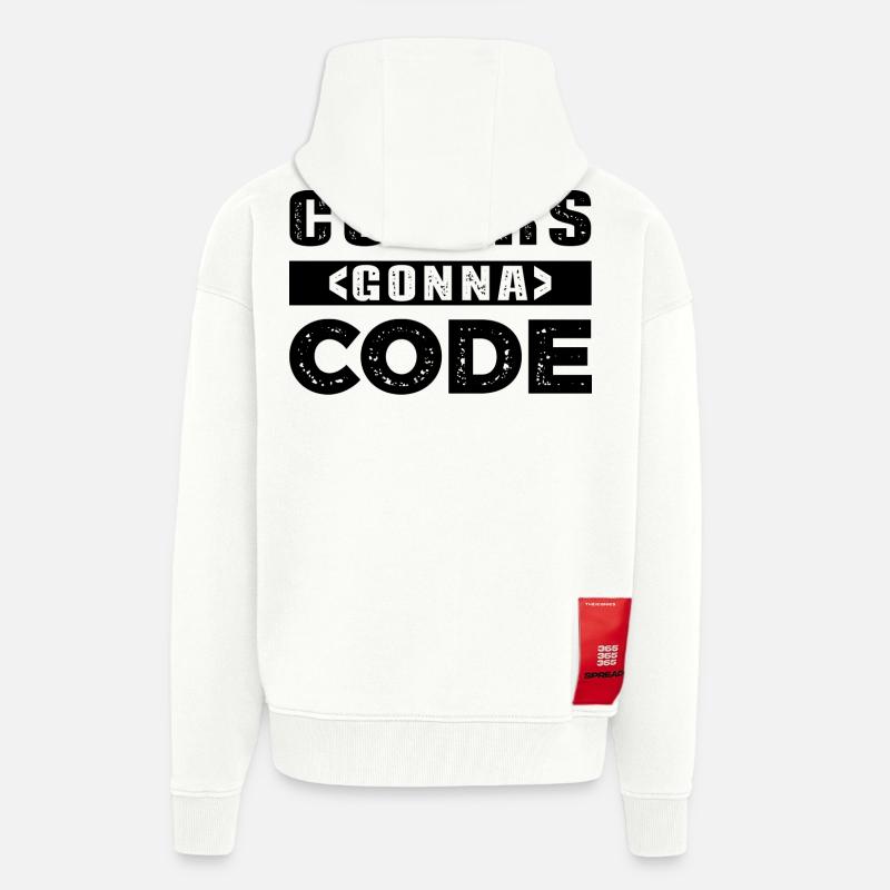 Coders Gonna Code - Zip Hoodie - made by SPREAD - OFF WHITE