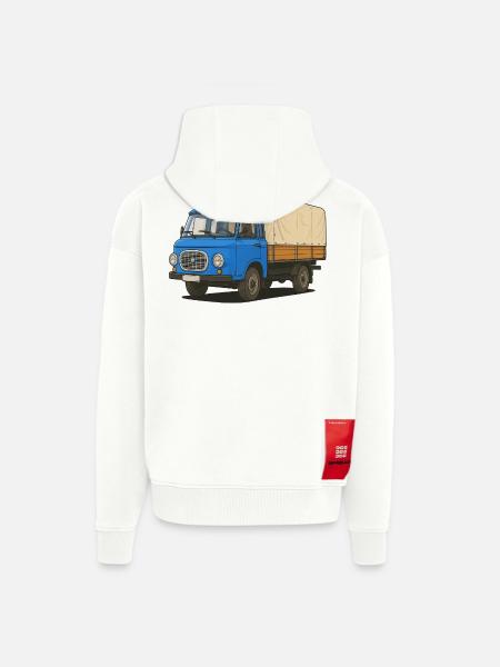 Plateau Est - Veste à capuche bio épaisse oversize fabriqué en UE - OFF WHITE