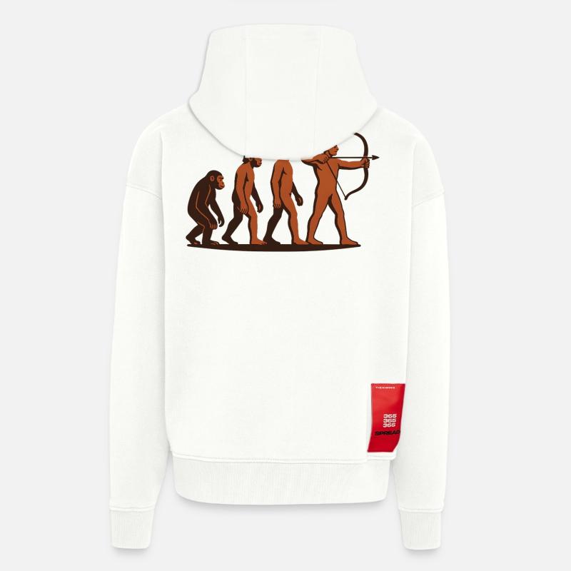 Evolution Bogenschießen Bogen Ziel Bogenschütze - Zip Hoodie - made by SPREAD - OFF WHITE