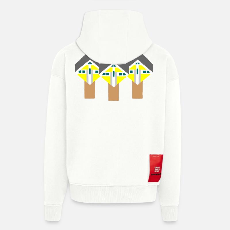 Kubushäuser - Zip Hoodie - made by SPREAD - OFF WHITE