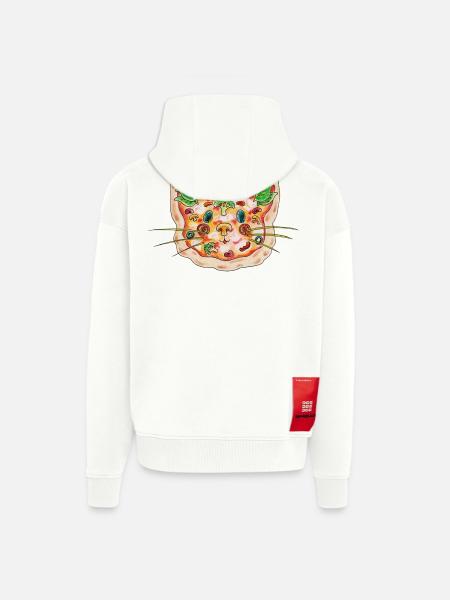 Pizza Katze - Zip Hoodie - made by SPREAD - OFF WHITE