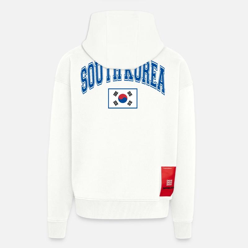 Corée du Sud - Veste à capuche bio épaisse oversize fabriqué en UE - OFF WHITE