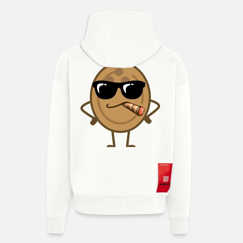 Cotrs cool - Veste à capuche bio épaisse oversize fabriqué en UE - OFF WHITE