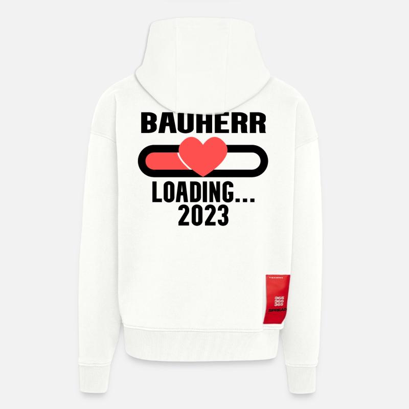 Bauherr 2023 Loading - Zip Hoodie - made by SPREAD - OFF WHITE