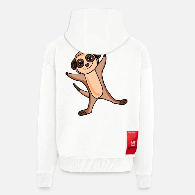 Erdmännchen - Zip Hoodie - made by SPREAD - OFF WHITE