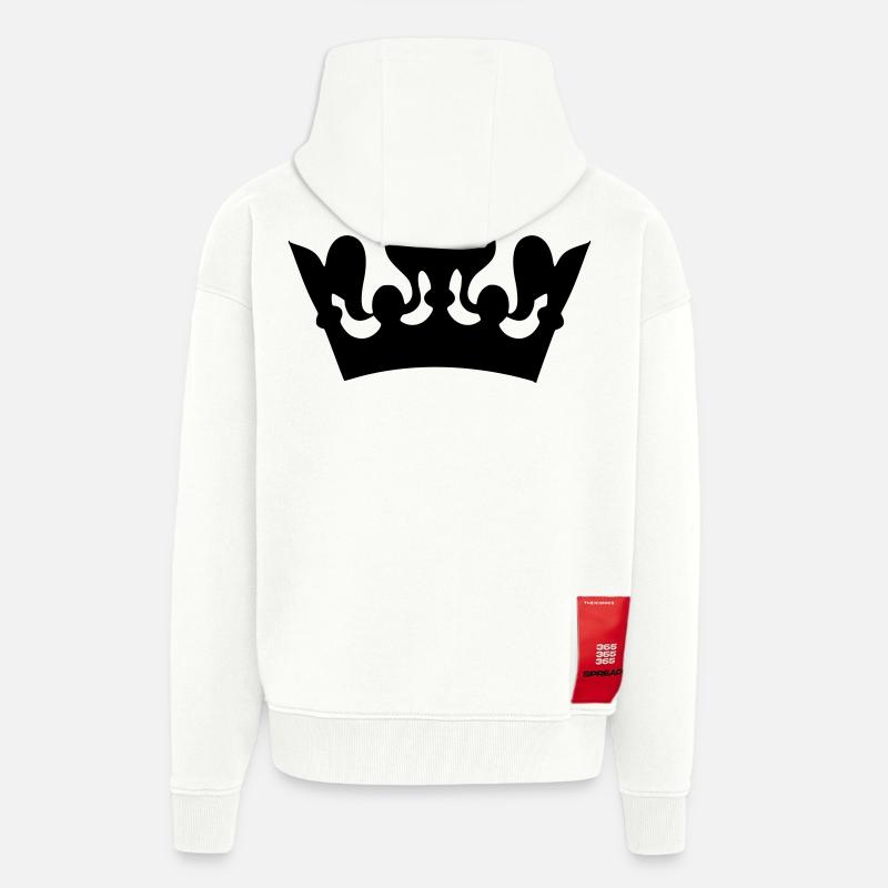 Bild einer Kronenzeichnung # - Zip Hoodie - made by SPREAD - OFF WHITE