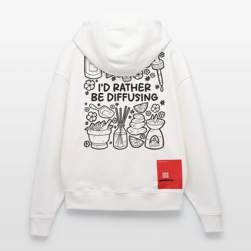 I’d Rather Be Diffusing – Aromatherapie Zip Hoodie - made by SPREAD