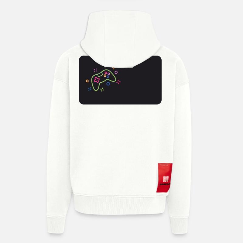Bunter Spielecontroller auf schwarzem Hintergrund - Zip Hoodie - made by SPREAD - OFF WHITE