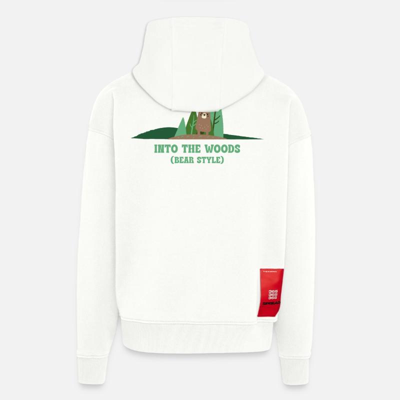 In den Wald: Bär Stil - Zip Hoodie - made by SPREAD - OFF WHITE