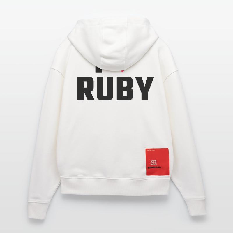 I Love RUBY Zip Hoodie - made by SPREAD