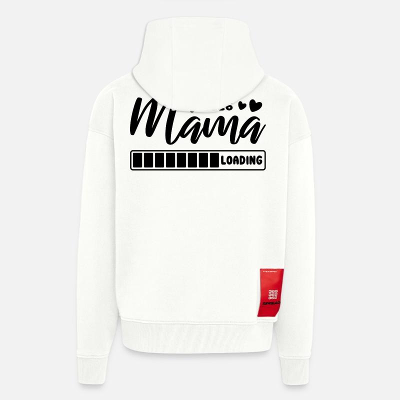 Mama 2026 loading - Schwangerschaft - Geschenk - Zip Hoodie - made by SPREAD - OFF WHITE