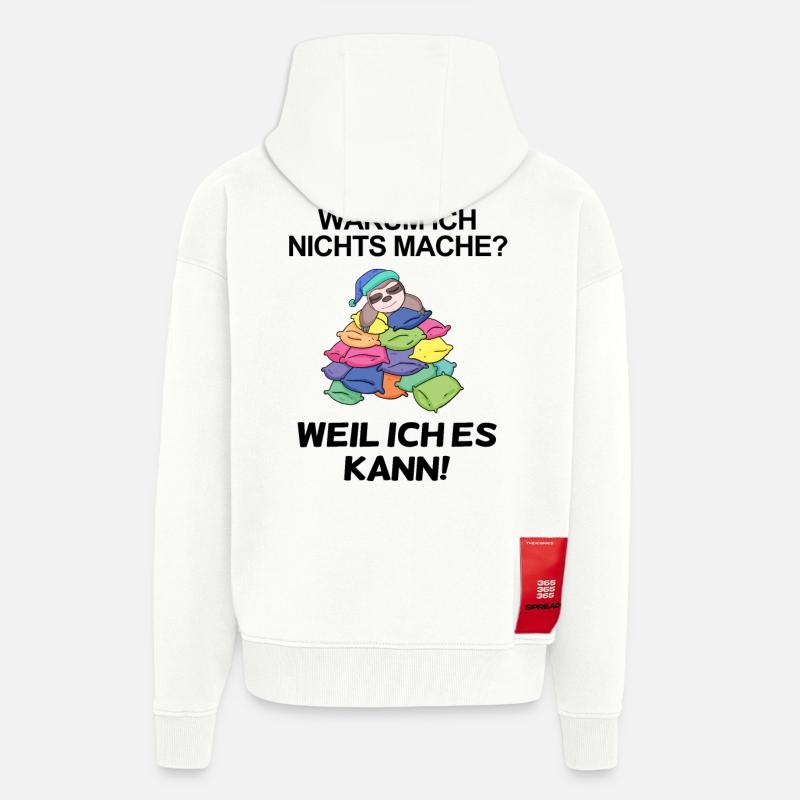 Lustiger Spruch - Nichts machen - Zip Hoodie - made by SPREAD - OFF WHITE