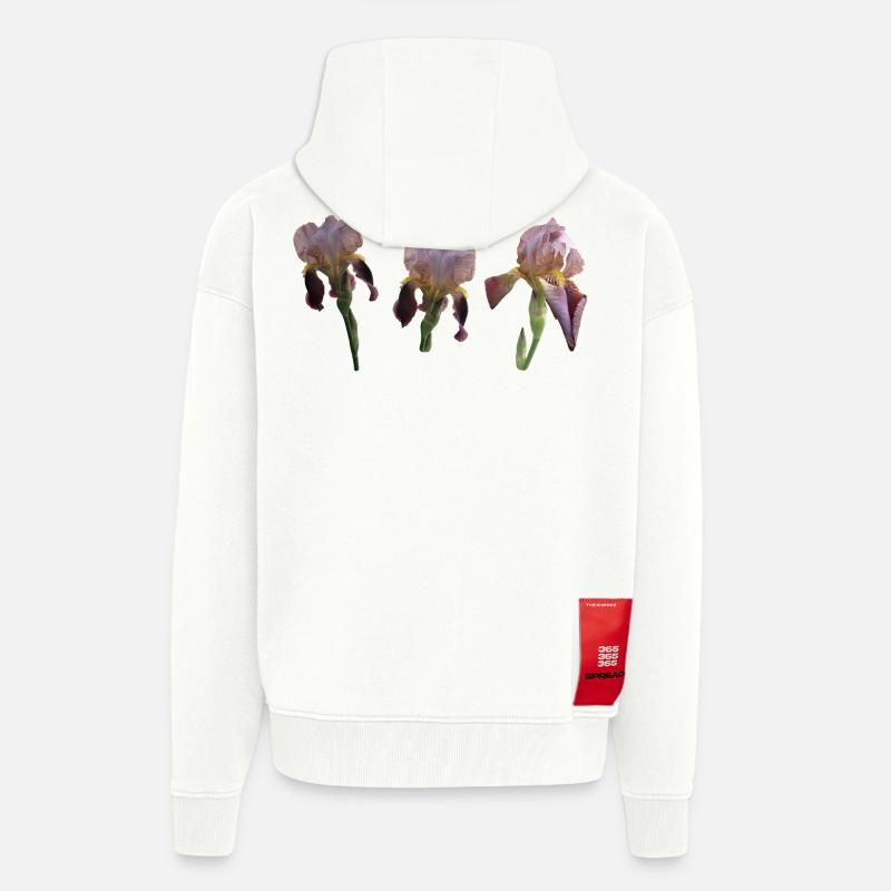 Iris - Veste à capuche bio épaisse oversize fabriqué en UE - OFF WHITE