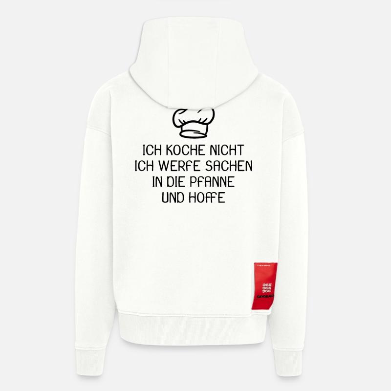 Koch Kochen Spruch lustig - Zip Hoodie - made by SPREAD - OFF WHITE
