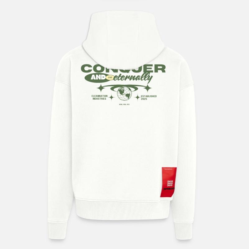 Conquer - Zip Hoodie - made by SPREAD - OFF WHITE