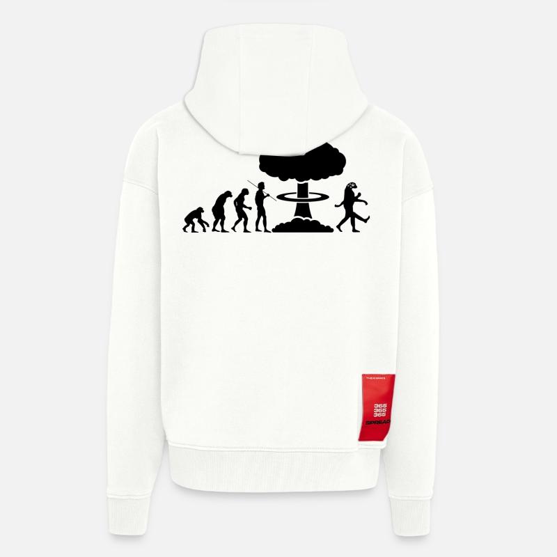 Radioactive evolution - Zip Hoodie - made by SPREAD - OFF WHITE