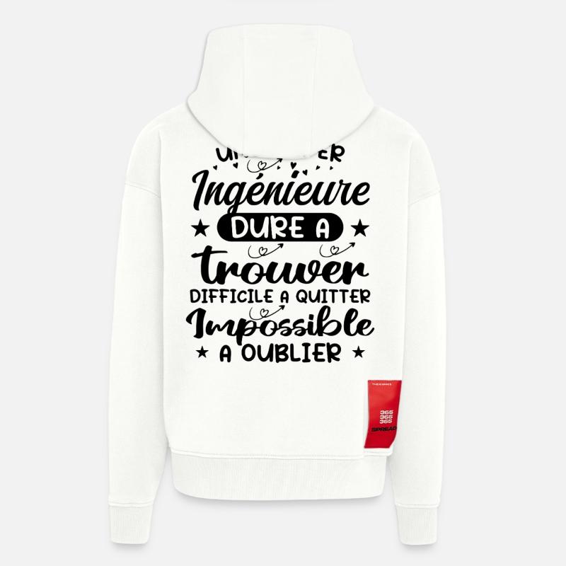 A Super Engineer - Engineer Gift - Zip Hoodie - made by SPREAD - OFF WHITE