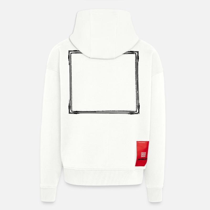 2577109 cadre - Veste à capuche bio épaisse oversize fabriqué en UE - OFF WHITE