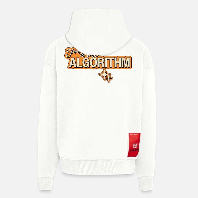 Fk l’algorithme – Rébellion numérique - Veste à capuche bio épaisse oversize fabriqué en UE - OFF WHITE