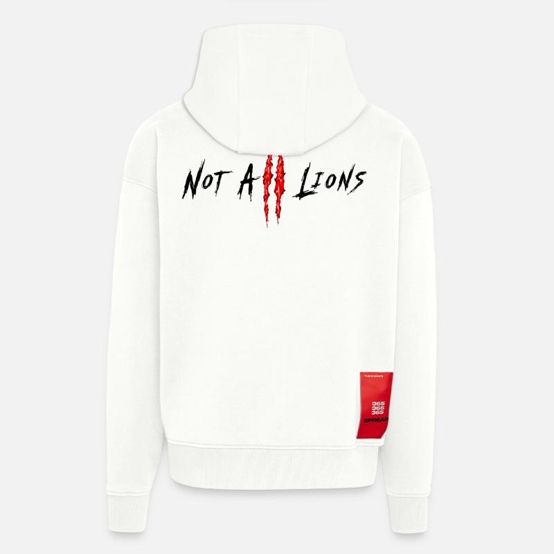 Not All Lions... - Zip Hoodie - made by SPREAD - OFF WHITE