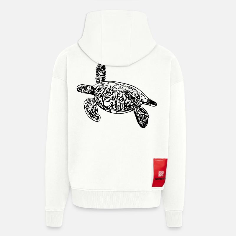 Schildkröte - Vector Design - Zip Hoodie - made by SPREAD - OFF WHITE