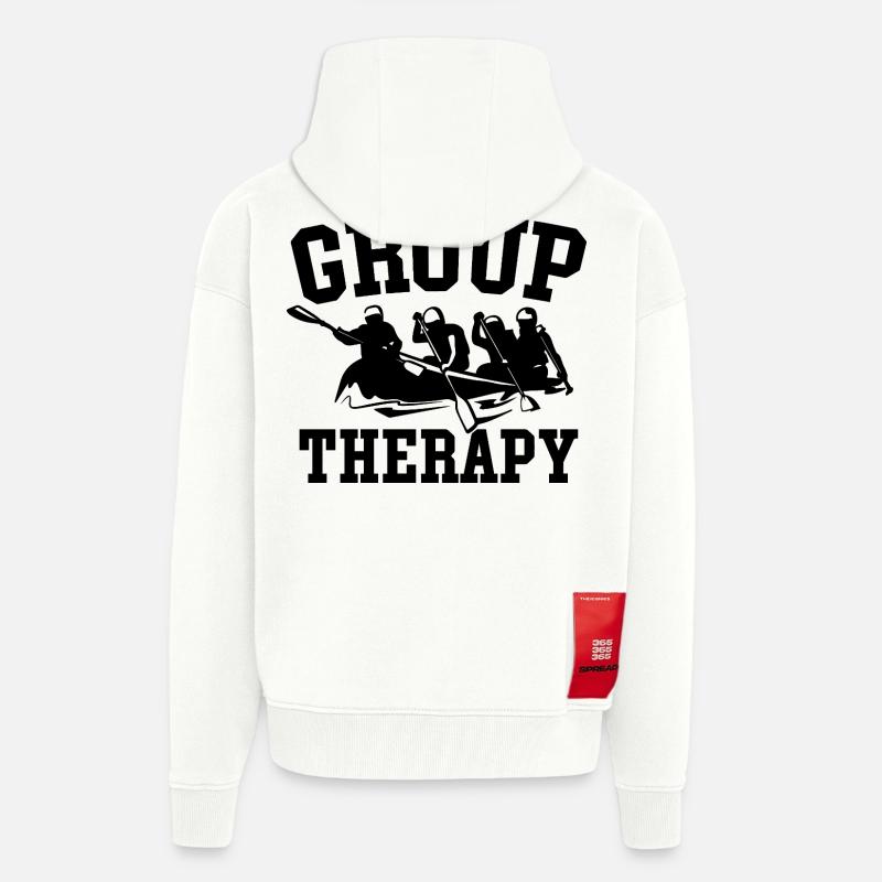 Gruppentherapie Rafting Abenteuer - Zip Hoodie - made by SPREAD - OFF WHITE