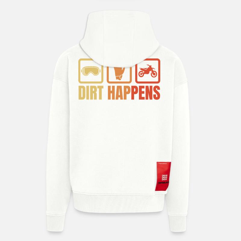 Man wird dreckig - Zip Hoodie - made by SPREAD - OFF WHITE