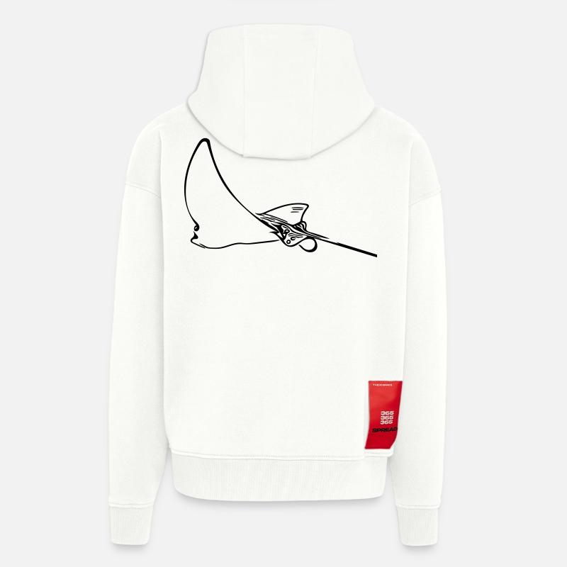 Adlerrochen - Zip Hoodie - made by SPREAD - OFF WHITE