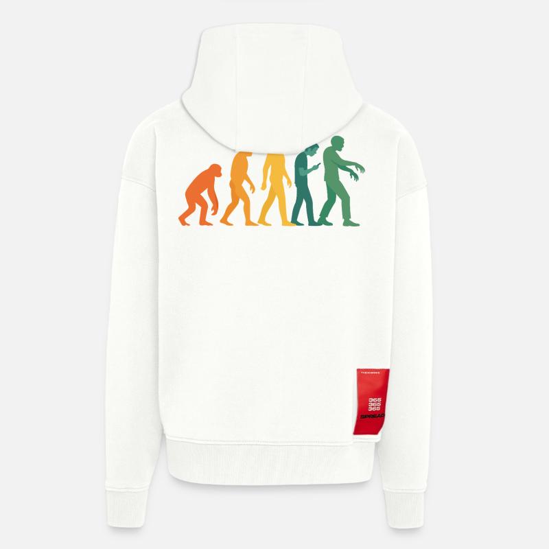 Evolution Silhouette Gradient - Zip Hoodie - made by SPREAD - OFF WHITE