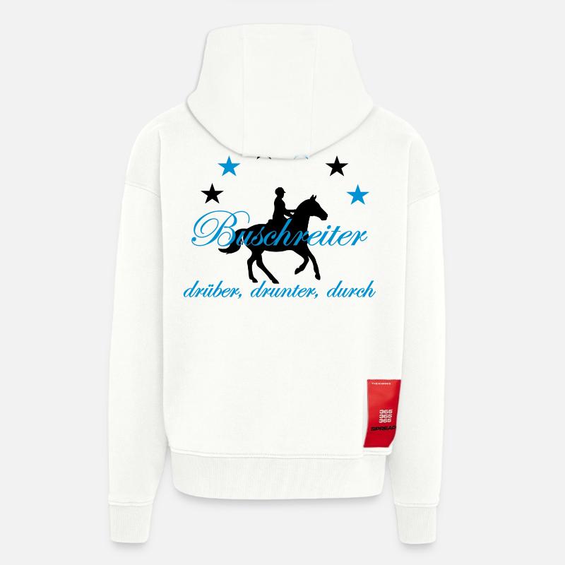 Buschreiter, drüber, drunter, durch - Zip Hoodie - made by SPREAD - OFF WHITE