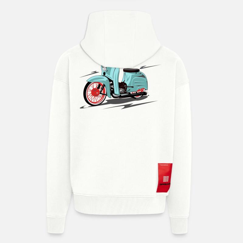 Simson Schwalbe mint, peppermint - Zip Hoodie - made by SPREAD - OFF WHITE