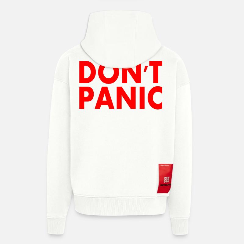 don't panic - Veste à capuche bio épaisse oversize fabriqué en UE - OFF WHITE