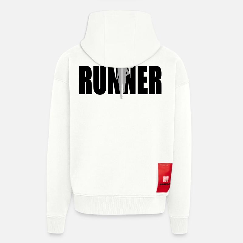 Coureur - Veste à capuche bio épaisse oversize fabriqué en UE - OFF WHITE