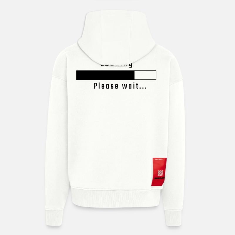 Loading - please wait - Zip Hoodie - made by SPREAD - OFF WHITE